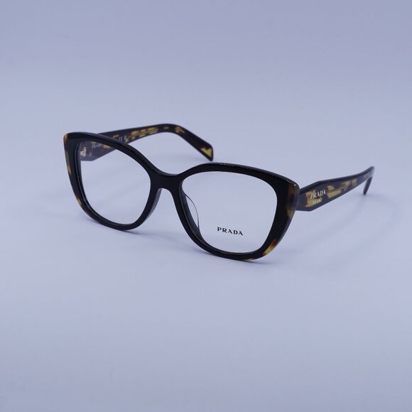 Prada PRB04VF 3891O1 Eyeglasses Black/Medium Havana 55mm Cat Eye Frame - Picture 1 of 11